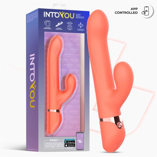 IntoYou Mindy vibrador con anillo de bolas ascendente y dedo