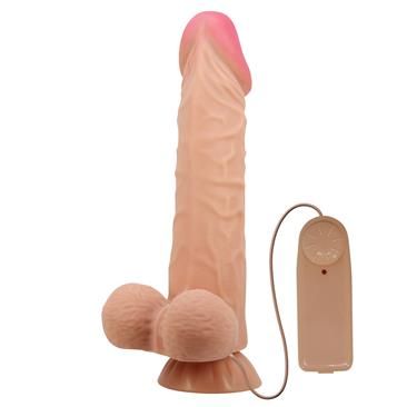 Baile dildo vibrador con piel deslizante 24 cm y mando a distancia