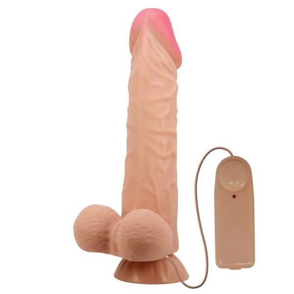 Baile dildo vibrador con piel deslizante 24 cm y mando a distancia