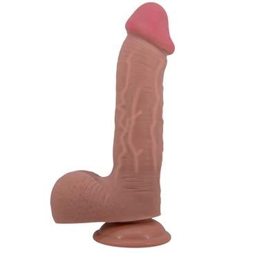 Pretty Love dildo firme con piel deslizante 9,2" color piel