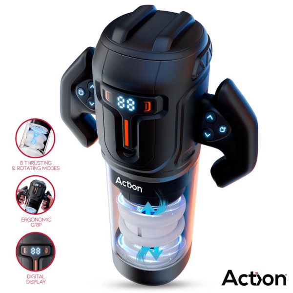 Action Zyon estimulador automático avanzado de empuje y rotación