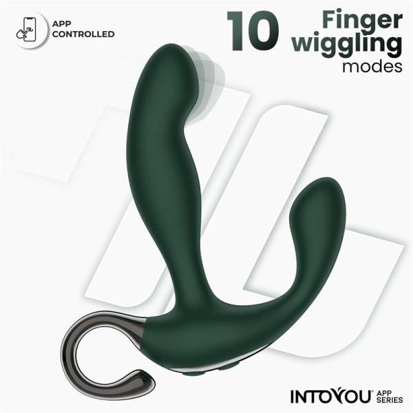 IntoYou Greeny masajeador de próstata con dedo oscilante