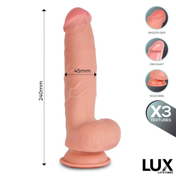 Lux Klaus Triple Density dildo con testículos 9,4"