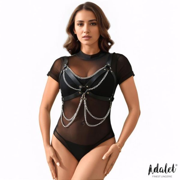 Adalet Lingerie Noelle arnés de pecho con cadena, talla única