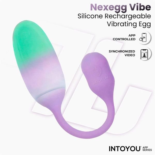 IntoYou NexEgg huevo vibrador de doble capa de silicona y app