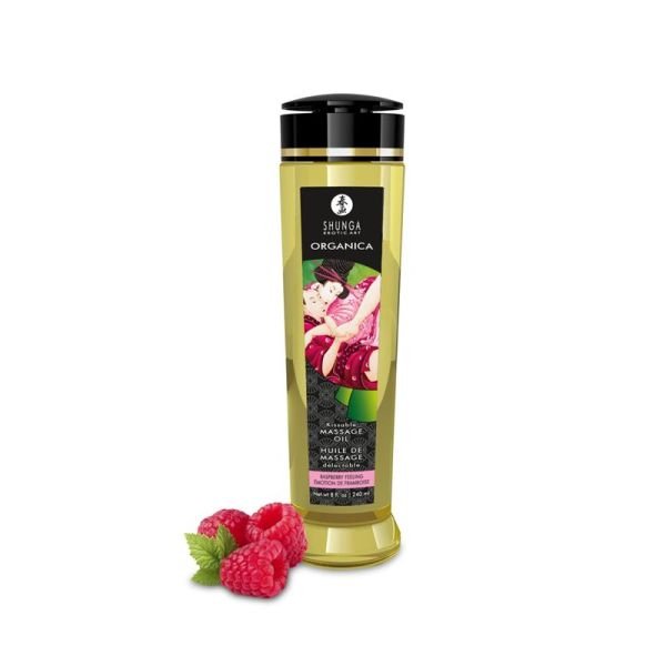 Shunga aceite de masaje orgánico frambuesa 240 ml