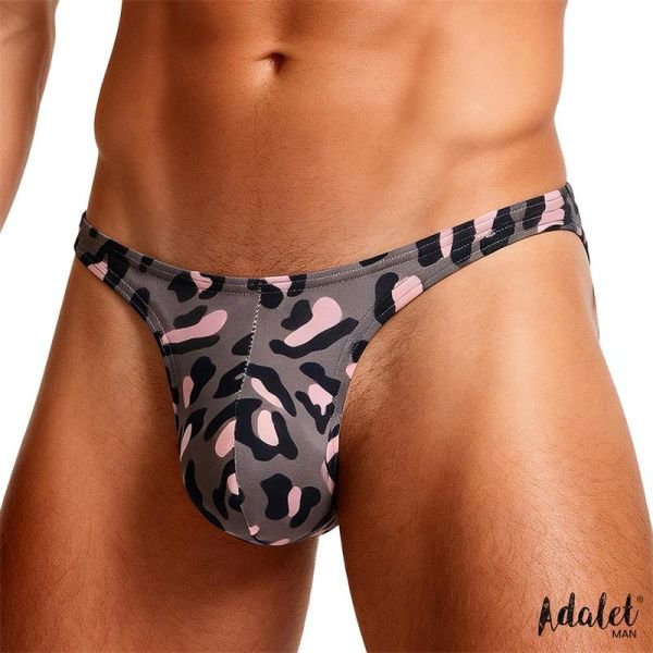 Adalet Man John Thong Low-Rise Grey Leopard
