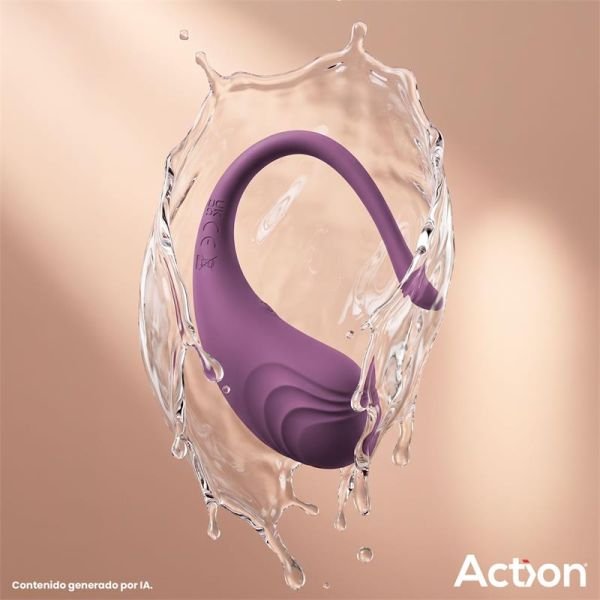 Action Luvia Vibrating Purple Egg w/Remote Cl.120