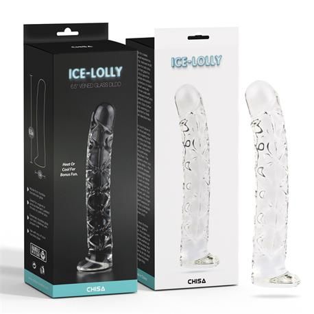 Chisa dildo de cristal con venas para principiantes 6,5"