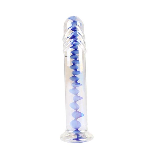 Chisa Anal Swirl dildo de cristal en espiral 6,7"