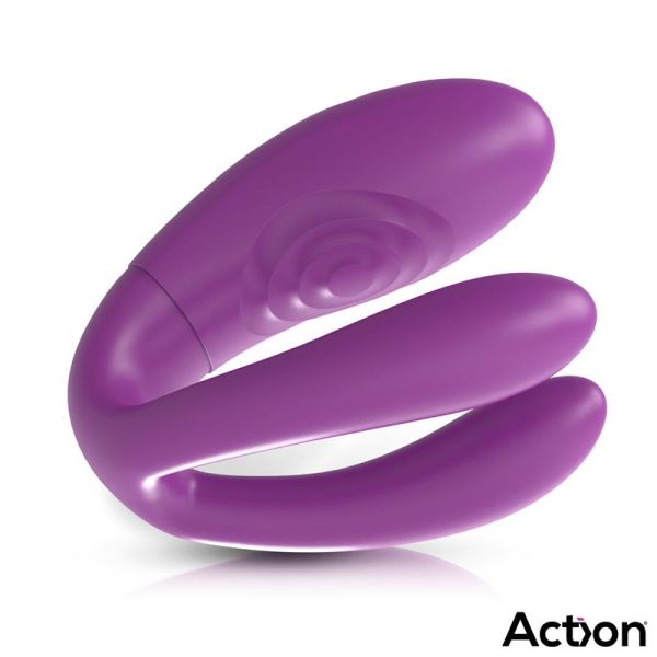 Action Twinx vibrador para parejas con vibración y golpeteo y mando a distancia