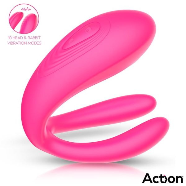 Action Karen vibrador para parejas ajustable con mando a distancia