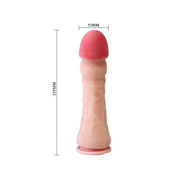 Baile dildo con ventosa color piel 23,5 cm