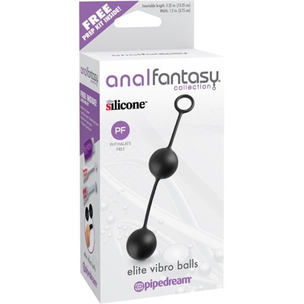 Anal Fantasy Collection Bolas Vibradoras Elite - Color Negro - Imagen 3