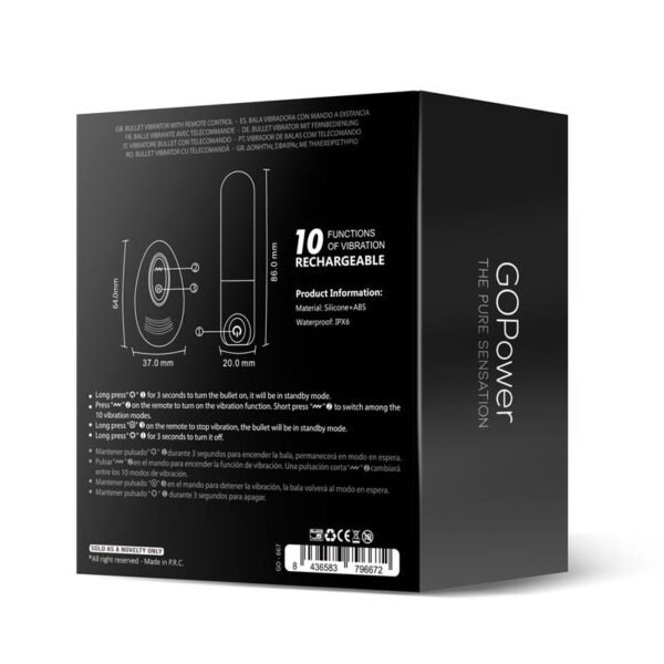 Asha Bala Vibradora con Control Remoto USB Silicona - Imagen 9