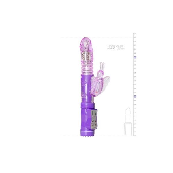 Vibrador con Mariposa - Púrpura - Imagen 4