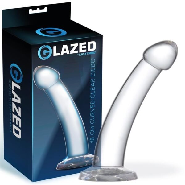 Dildo Curvado Material Cristalino 18 cm