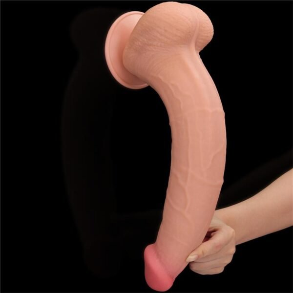 Dildo Dual Layer Piel Retractil 13.5 - Imagen 4