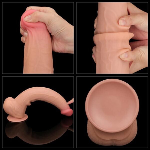 Dildo Dual Layer Piel Retractil 13.5 - Imagen 7