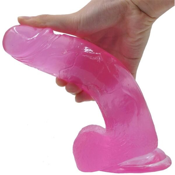 Dildo Jelly Studs 8 Rosa - Imagen 4