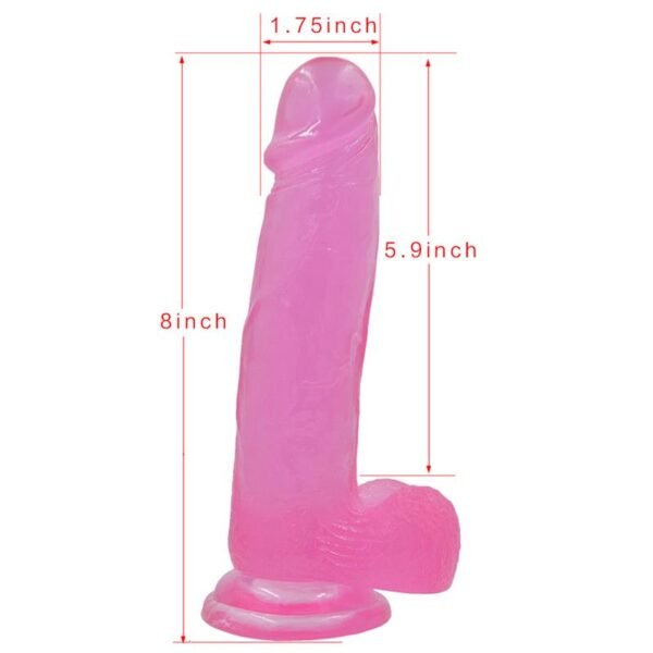 Dildo Jelly Studs 8 Rosa - Imagen 7