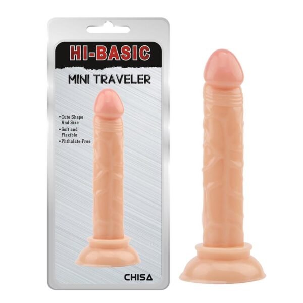 Dildo Mini Traveler 14 x 2.5 cm Natural - Imagen 2