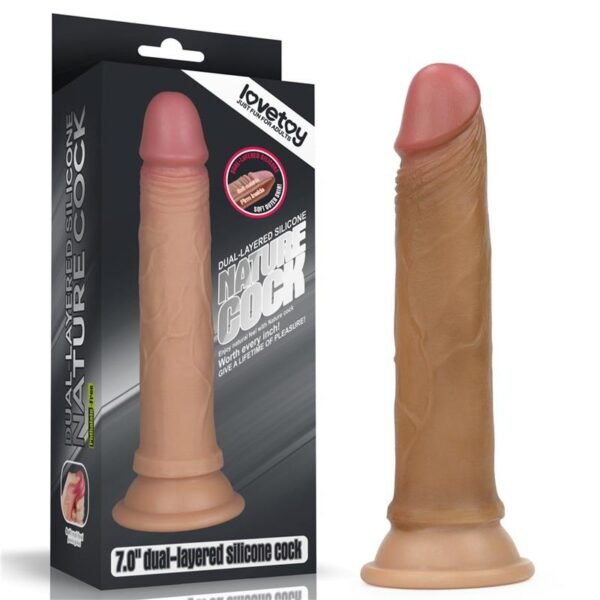 Dildo Nature 7 Liquid Silicone Brown - Imagen 8