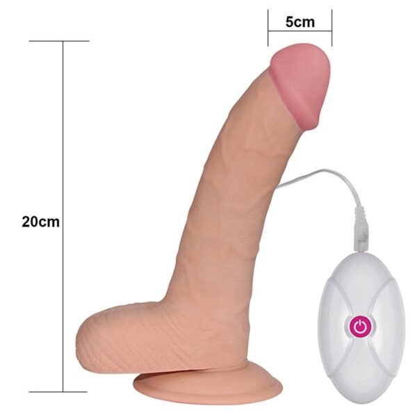 Dildo The Ultra Soft Dude con Vibración 8.8 Natural - Imagen 7