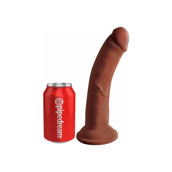 Dildo Triple Densidad 8 Bronceado - Imagen 4