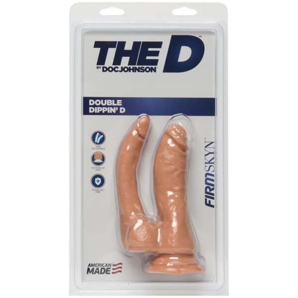 Double Dildo The D Double Dippin D Firmskyn Vanilla - Imagen 2