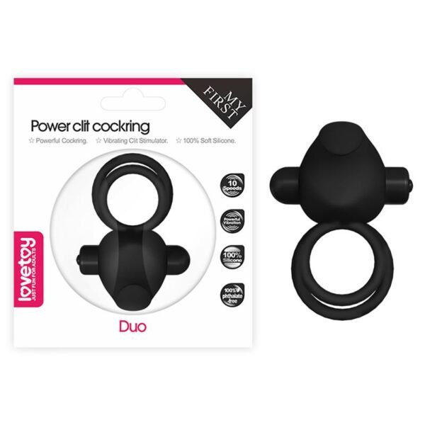 Anillo Vibrador Doble Power Clit Duo Negro - Imagen 8