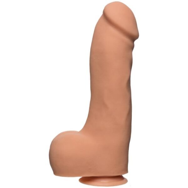 Dual Density Dildo Master D with Testicles 12 Ultraskyn Vanilla