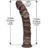 Dual Density Dildo RaginD 10 Ultraskyn Chocolate - Imagen 2