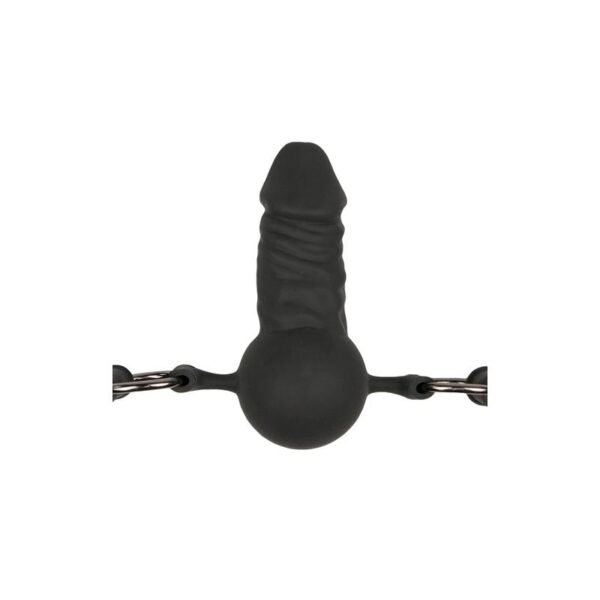 Mordaza con Pene Silicona Negro - Imagen 4