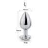 Plug Anal con Joya de Corazón Blanco Talla L - Imagen 7