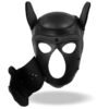 Hound Máscara de Perro Neopreno Hocico Extraíble Negro Talla Única - Imagen 5
