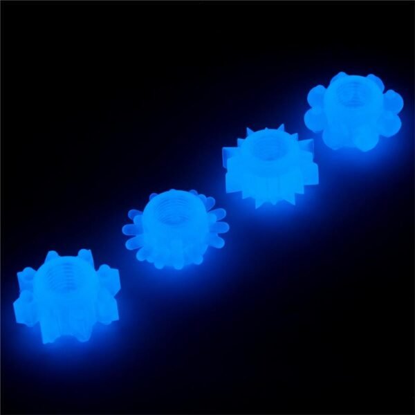 Lumino Play Set 4 Anillo para el Pene Luz Azul - Imagen 3