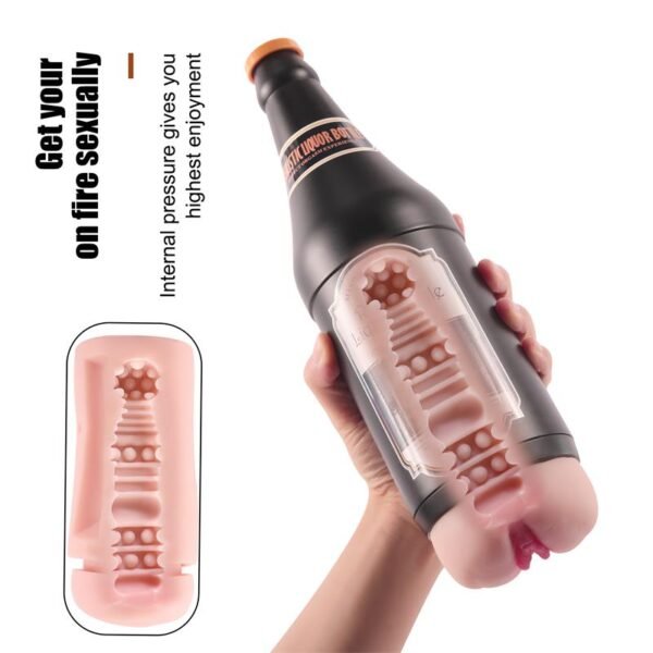 Masturbador Masculino Vagina Sonya Botella Cerveza - Imagen 5
