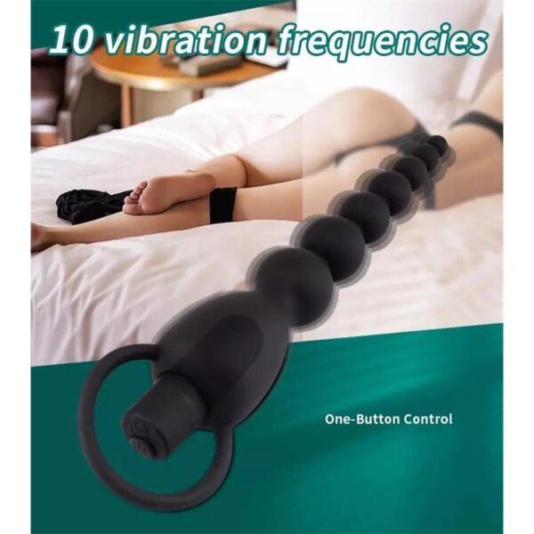 Marbe Cadena Anal con Vibración USB Silicona - Imagen 10