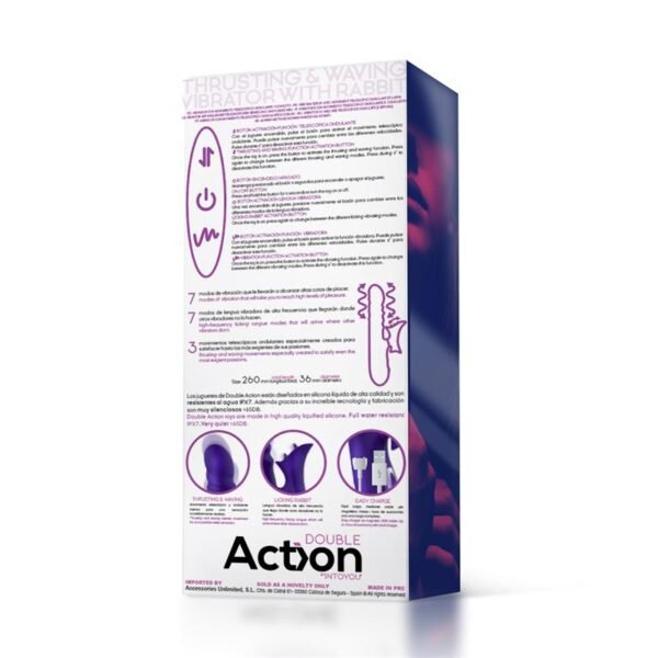 No. Fourteen Vibrador Función Telescópica Ondulante y Lengua Alta Frecuencia Silicona Líquida USB - Imagen 3