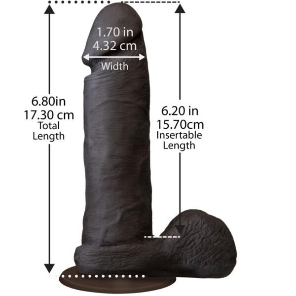 Realistic Dual Density Dildo 6 Chocolate - Imagen 2