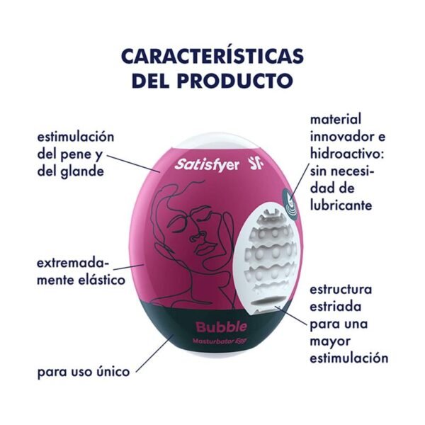Set 3 Huevos Masturbadores Modelo Bubble - Imagen 2