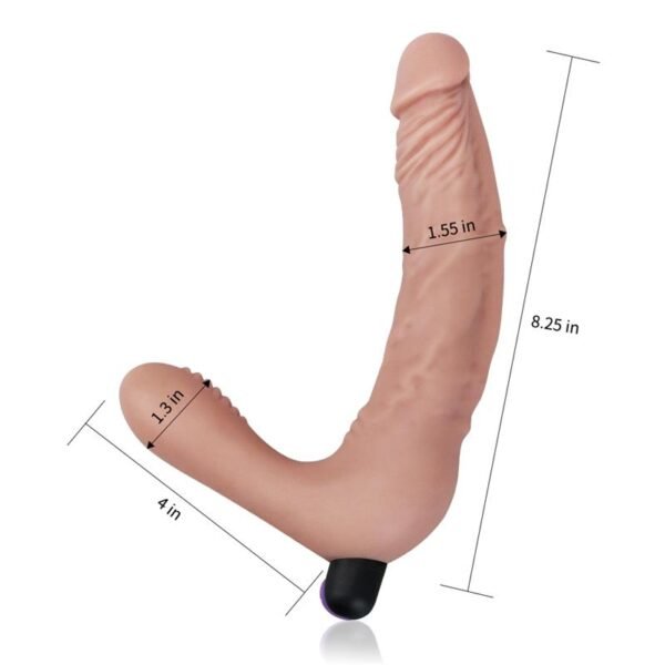 Doble Dildo Strapless Silicona USB - Imagen 2