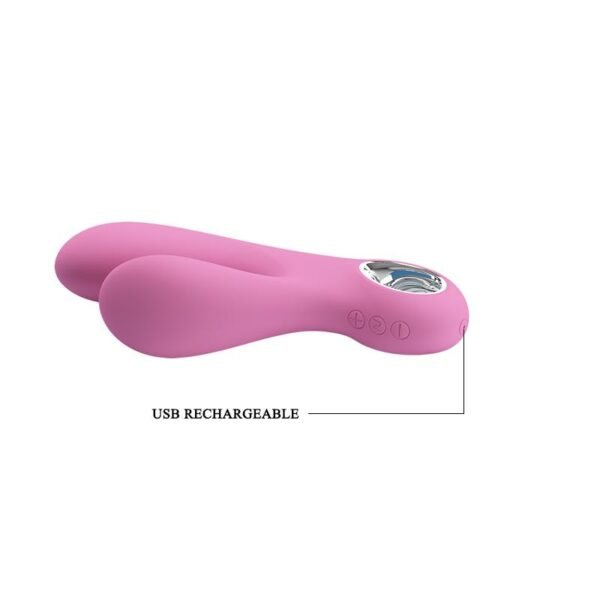 Vibrador Canrol USB Silicona Rosa Suave - Imagen 5