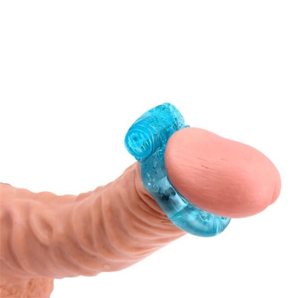 Anillo para el Pene y Vibracion 1.8 cm Azul - Imagen 5