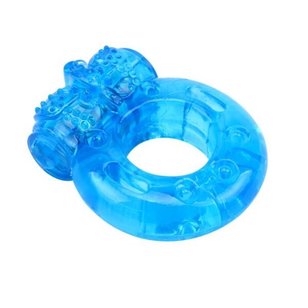 Anillo para el Pene y Vibracion 1.8 cm Azul - Imagen 6