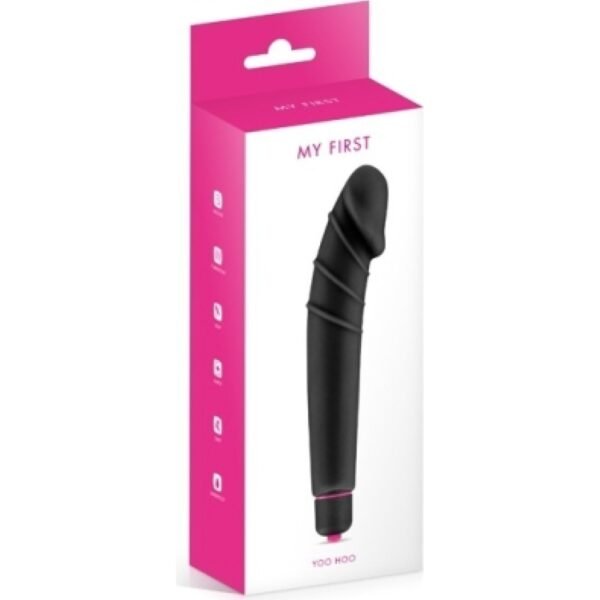 YOO HOO BLACK SILICONE VIBRATOR - Imagen 2